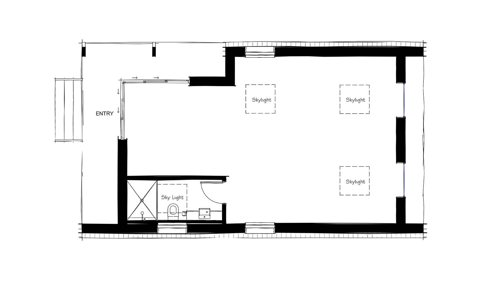artist's studio floorplan